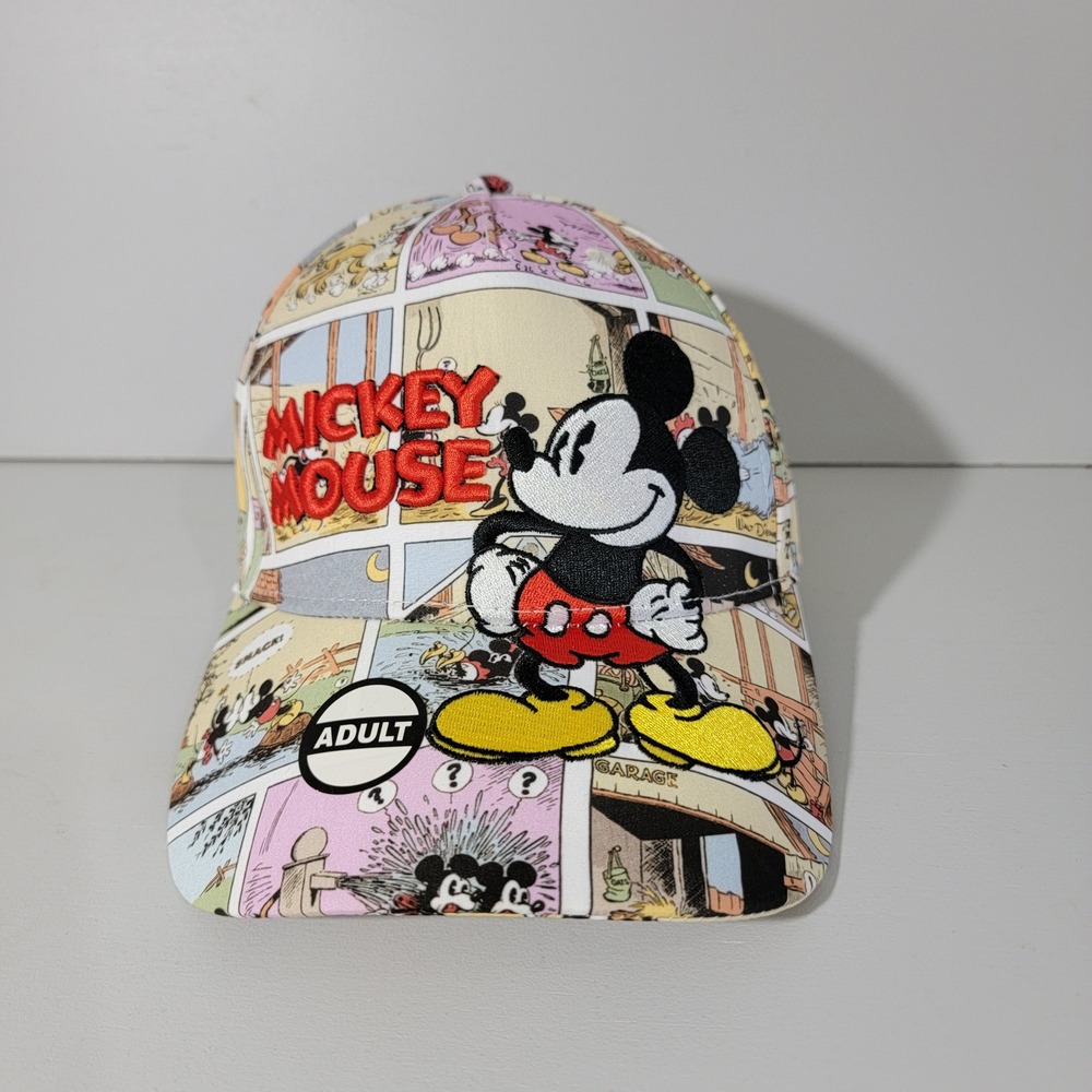 Disney Mickey Mouse Comic Strip All Over Print Baseball Cap Adjustable Adult Hat